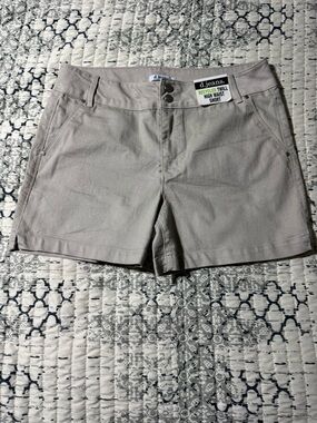 d. jeans Twill High Waist Shorts Tan Khaki size 16 New with tags